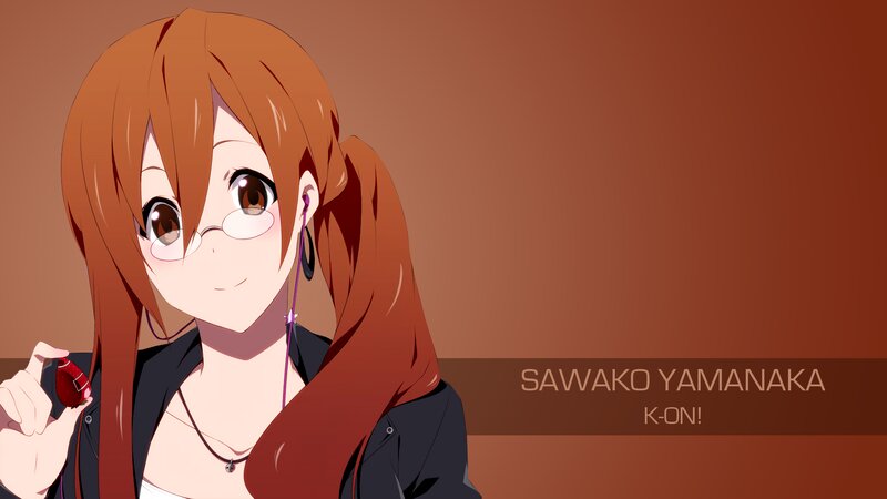 Anime Girl with Headphones — Brown, Calm, Glasses