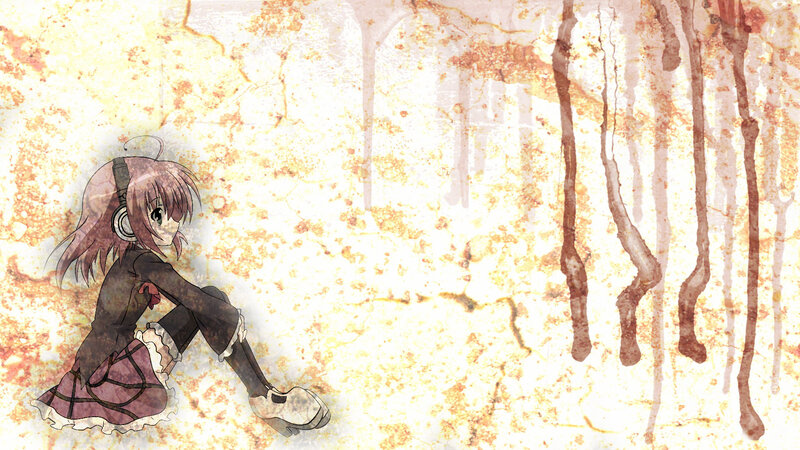 Anime Girl with Headphones — Brown, Melancholic