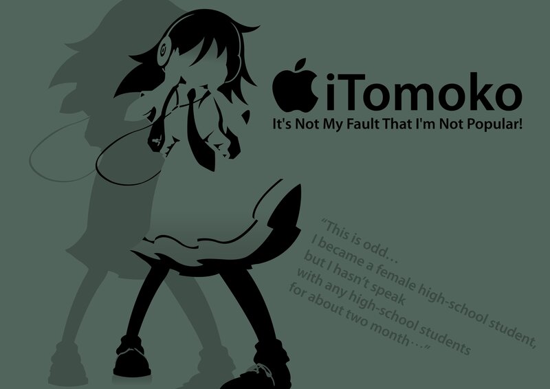 Anime Girl with Headphones — Gray, Melancholic