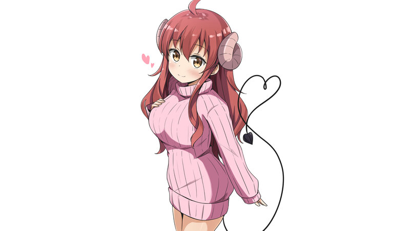 Anime Girl with Headphones — Pink, Playful, Sweater