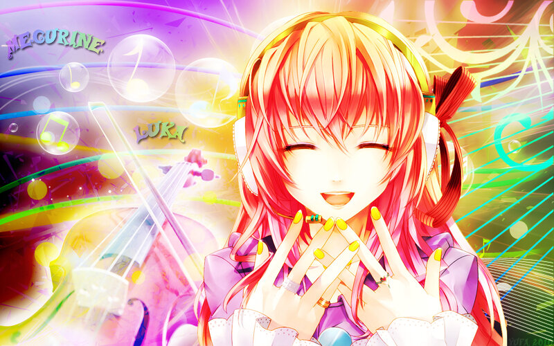 Anime Girl with Headphones — Pink, Vibrant, Energetic
