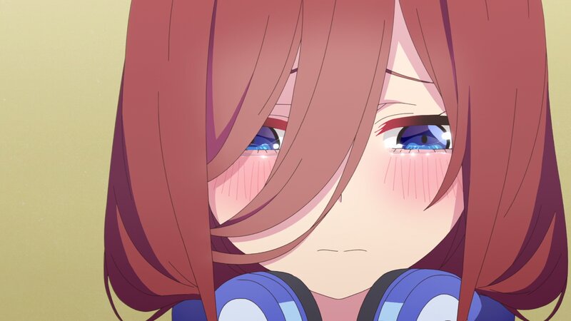 Anime Girl with Headphones — Red, Emotional