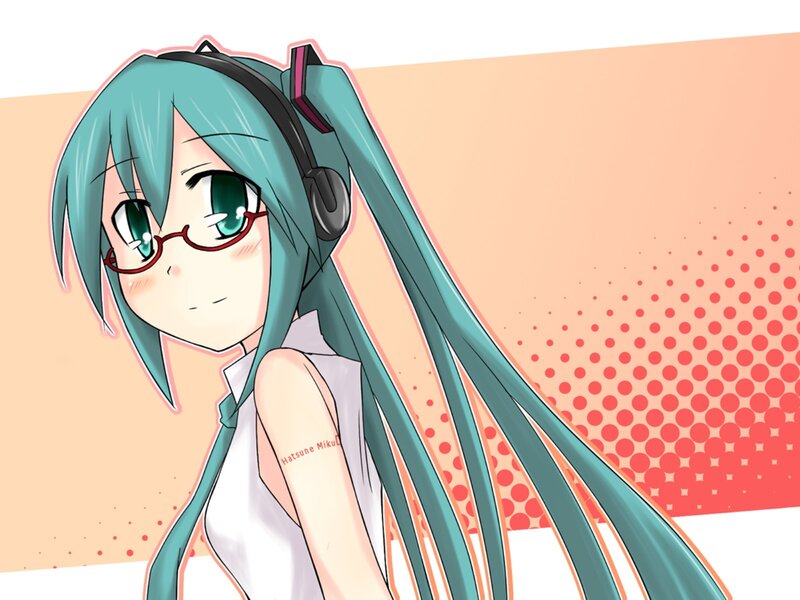 Anime Girl with Headphones — Teal, Calm, Digital Art