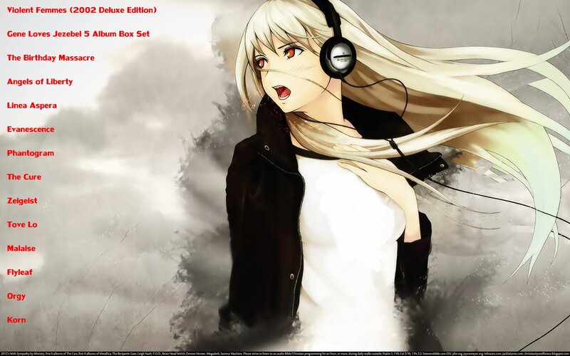 Anime Girl with Headphones — White, Dramatic, Long Hair, Jacket