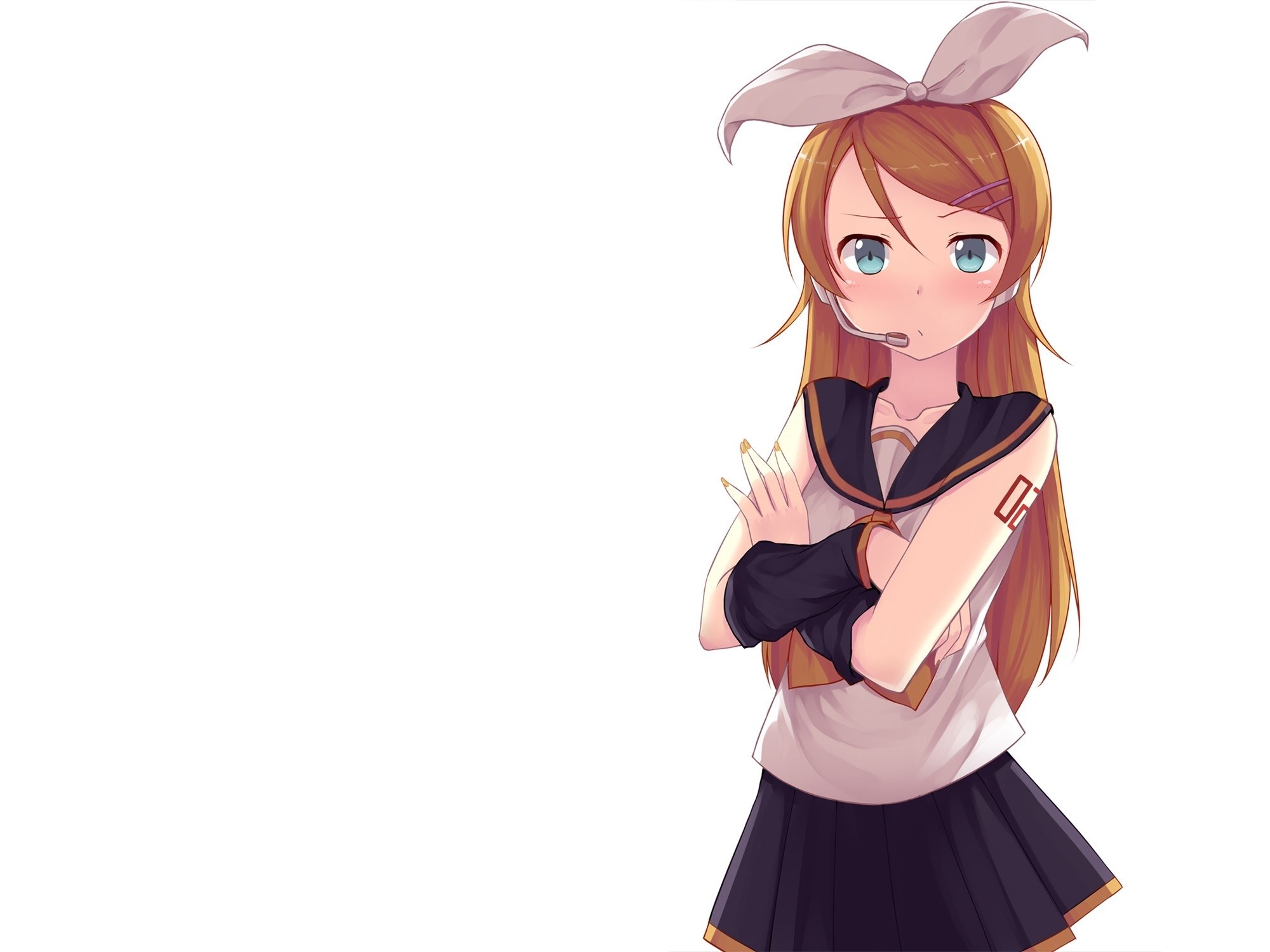 Anime girl with headset