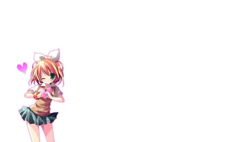 anime girl with heart
