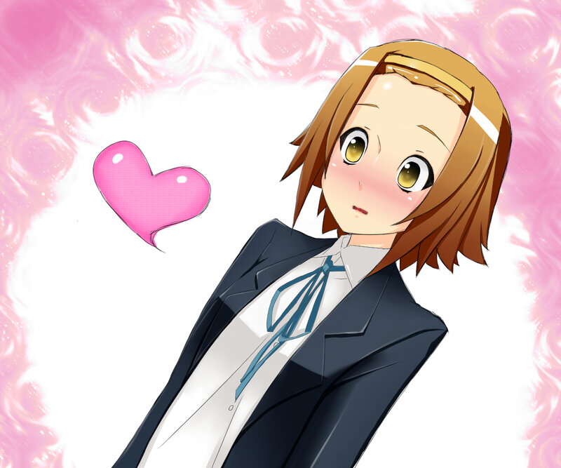 anime girl with heart