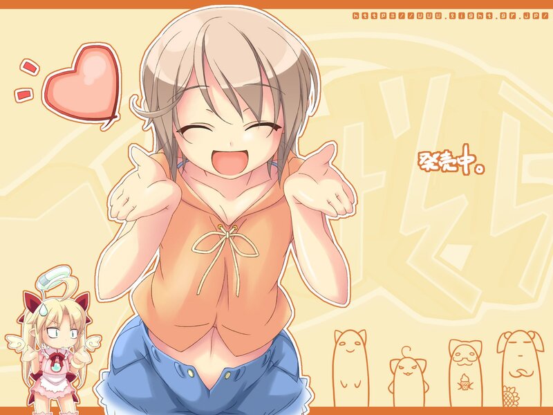 Anime girl with heart