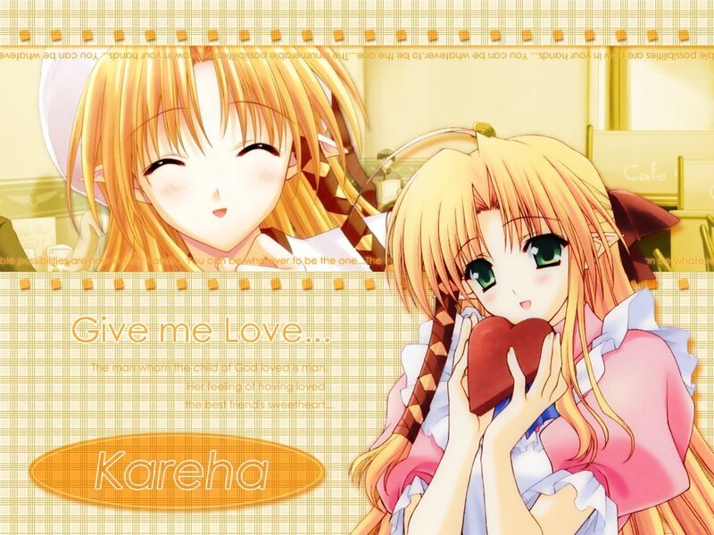 Anime girl with heart