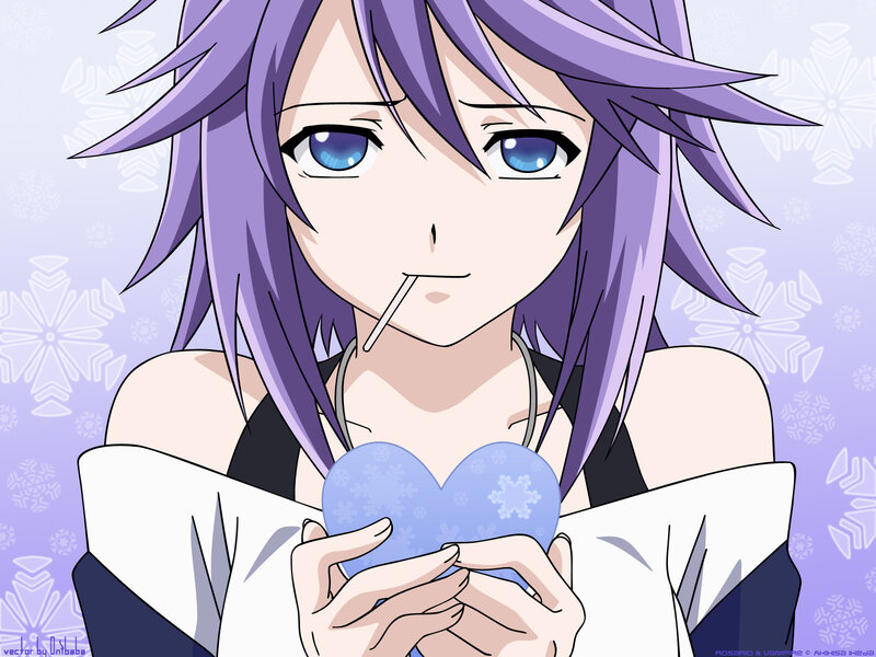 anime girl with heart
