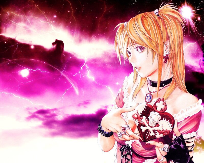 anime girl with heart amulet