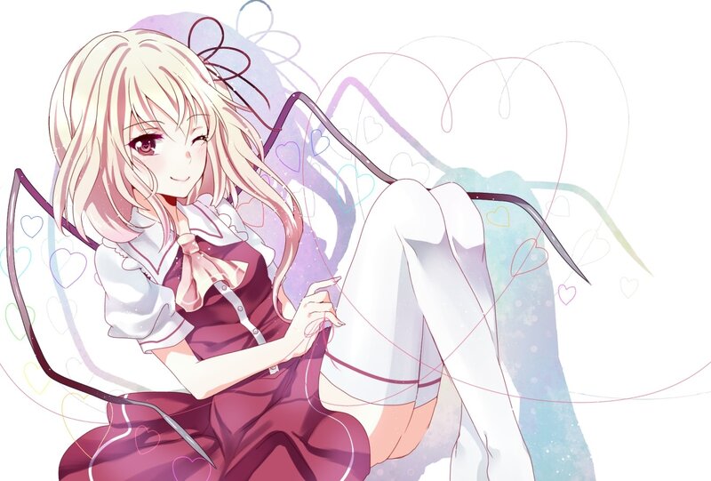 anime girl with heart background