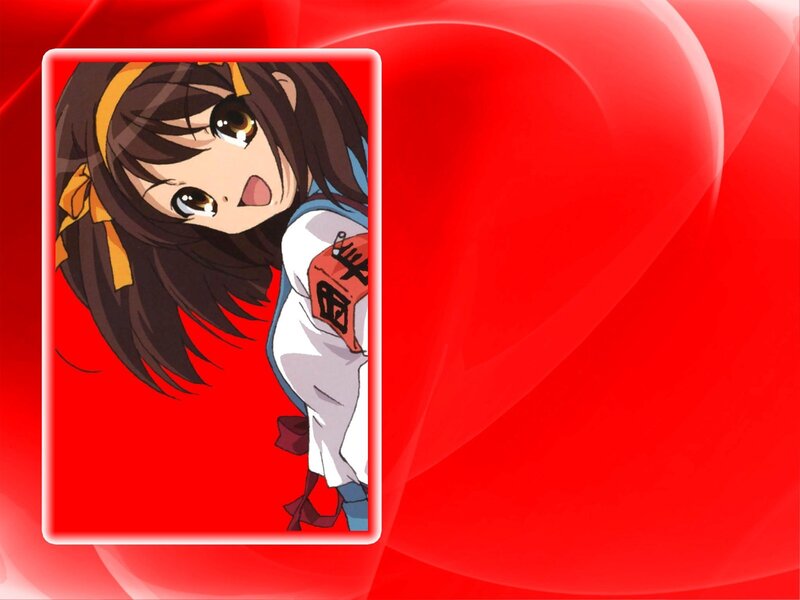 anime girl with heart background
