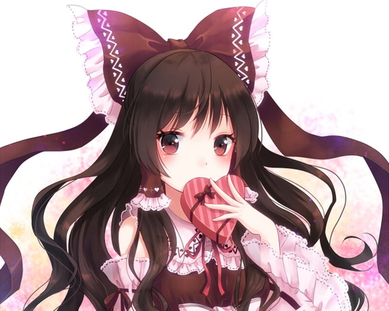 Anime Girl with Heart — Brown