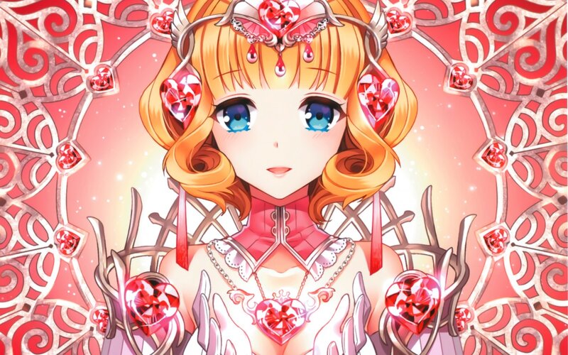 Anime Girl with Heart Crown
