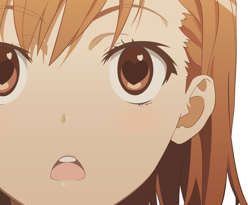 anime girl with heart eyes