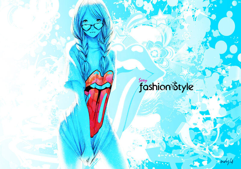 Anime Girl with Heart Glasses