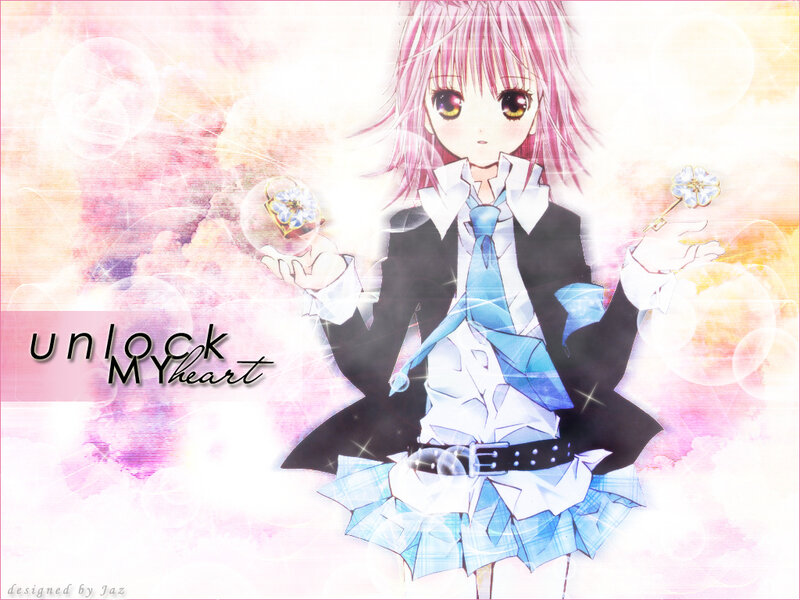 anime girl with heart key