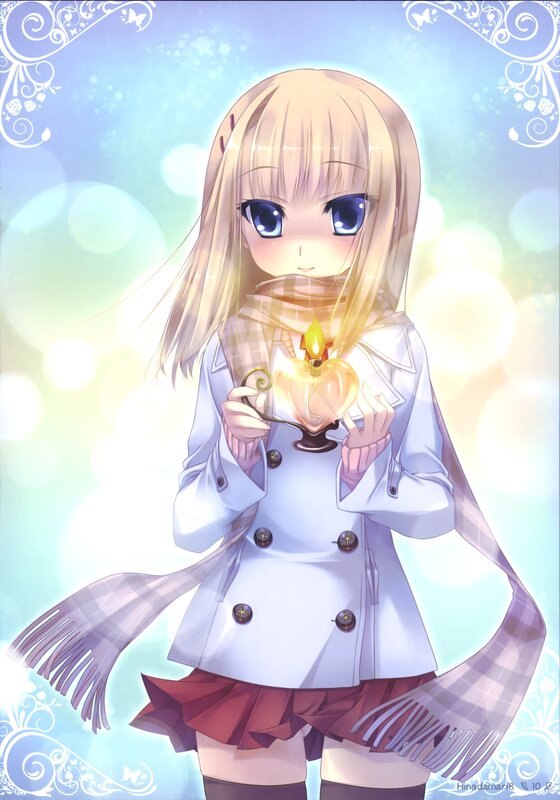 Anime girl with heart lamp
