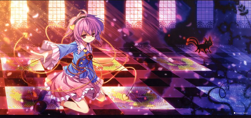 Anime girl with heart magic