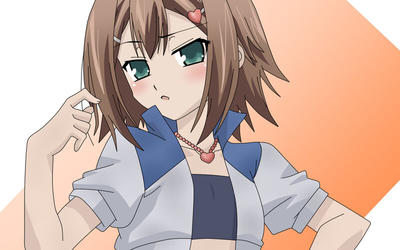 anime girl with heart necklace