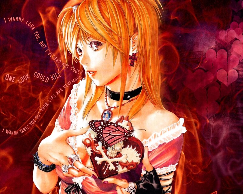Anime Girl with Heart — Red