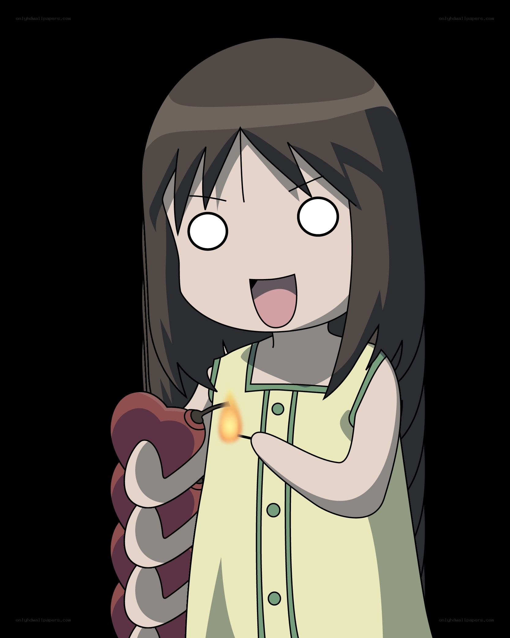 anime girl with heart-shaped object
