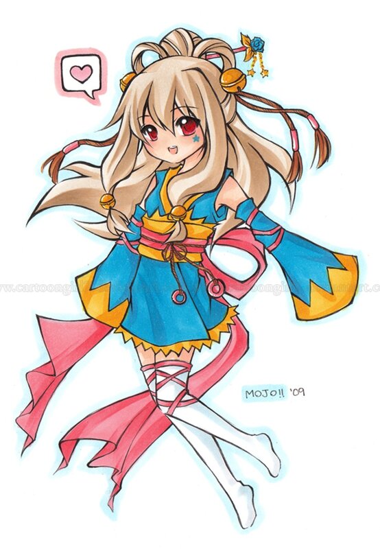 anime girl with heart speech bubble