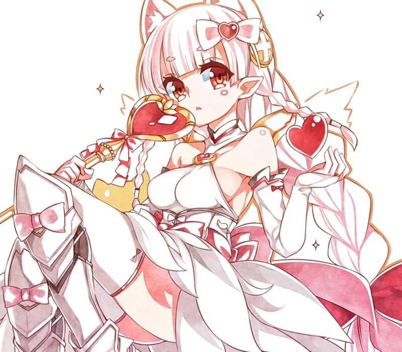 Anime Girl with Heart Staff