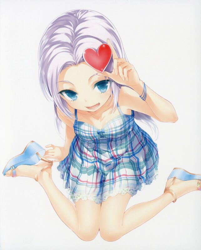 anime girl with heart symbol