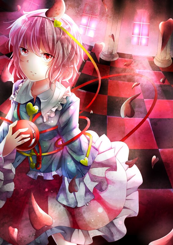 anime girl with heart-themed accessories