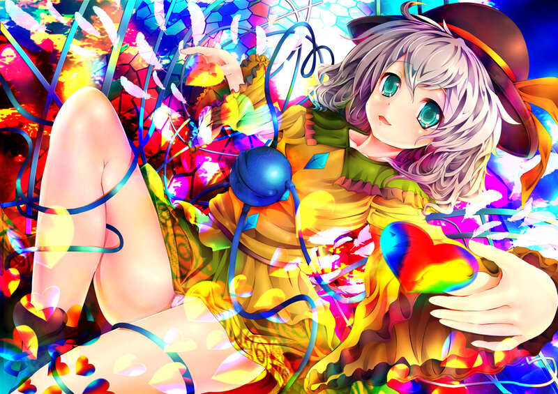 Anime Girl with Heart — Yellow