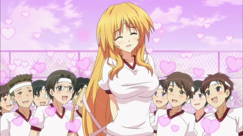 anime girl with hearts