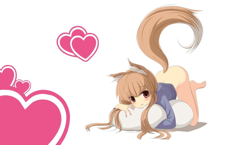 anime girl with hearts