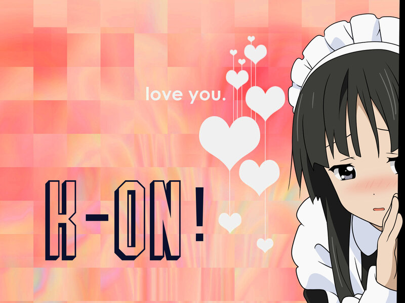 anime girl with hearts