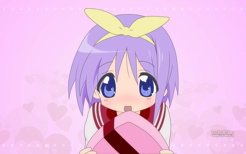 anime girl with hearts