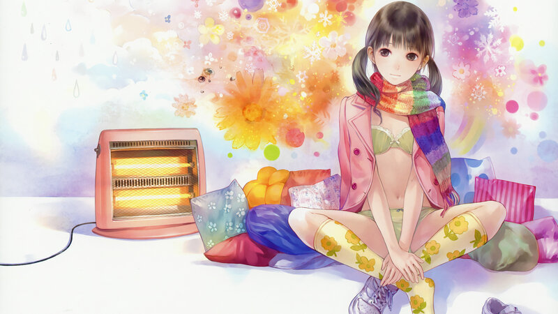 Anime Girl with Heater