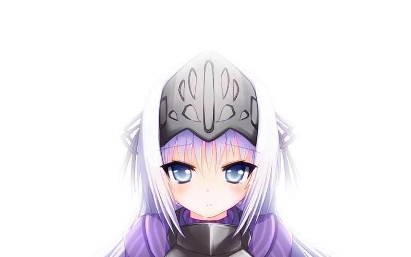 anime girl with helmet
