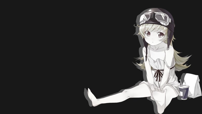 Anime Girl with Helmet — Black