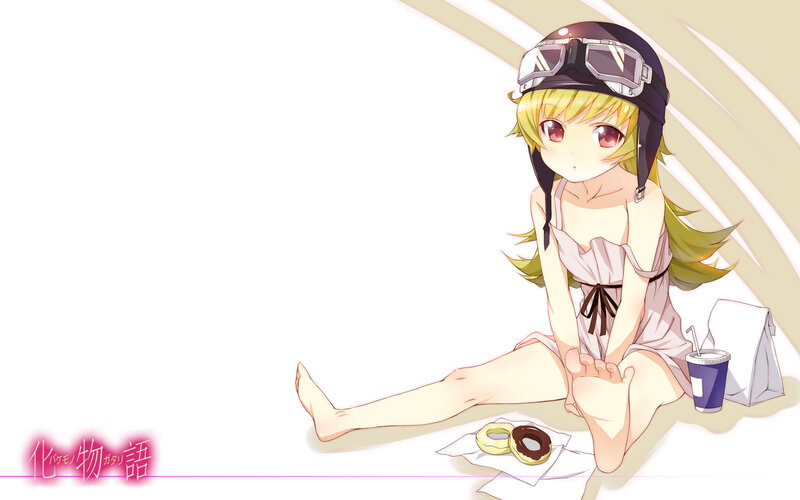 Anime Girl with Helmet — White, Calm