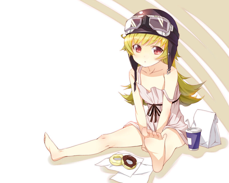 Anime Girl with Helmet — Yellow, Calm