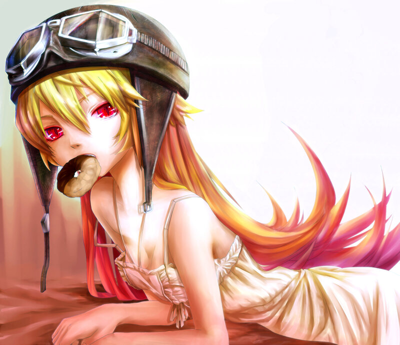 Anime Girl with Helmet — Yellow