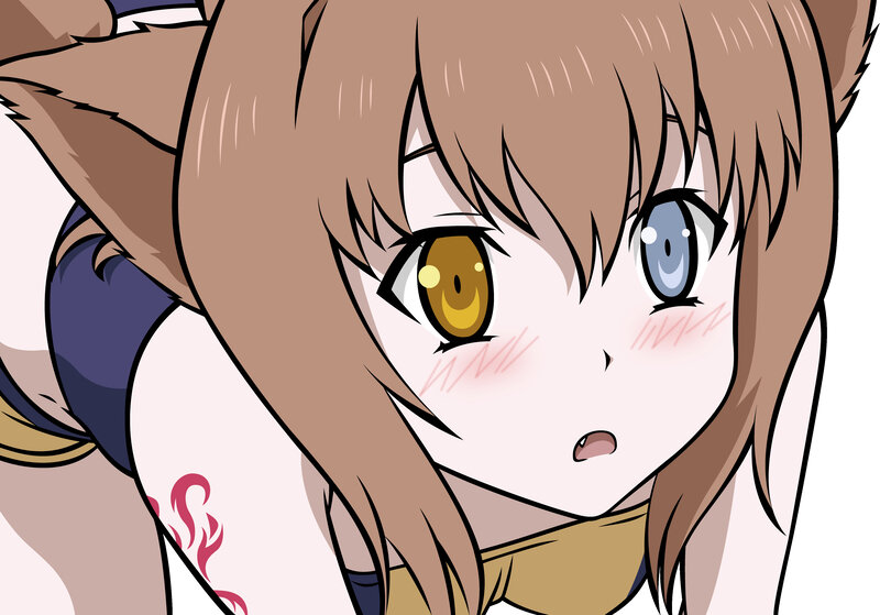 anime girl with heterochromia