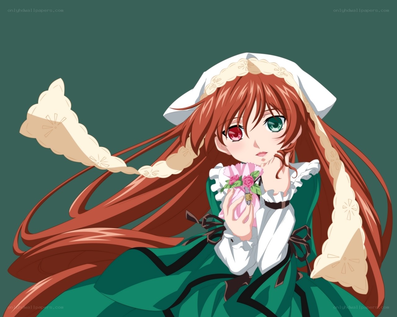 anime girl with heterochromia