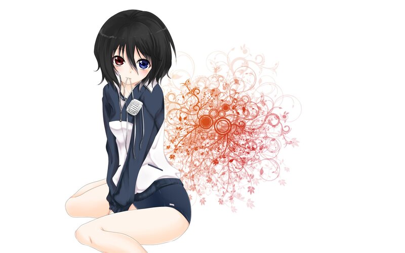 anime girl with heterochromia