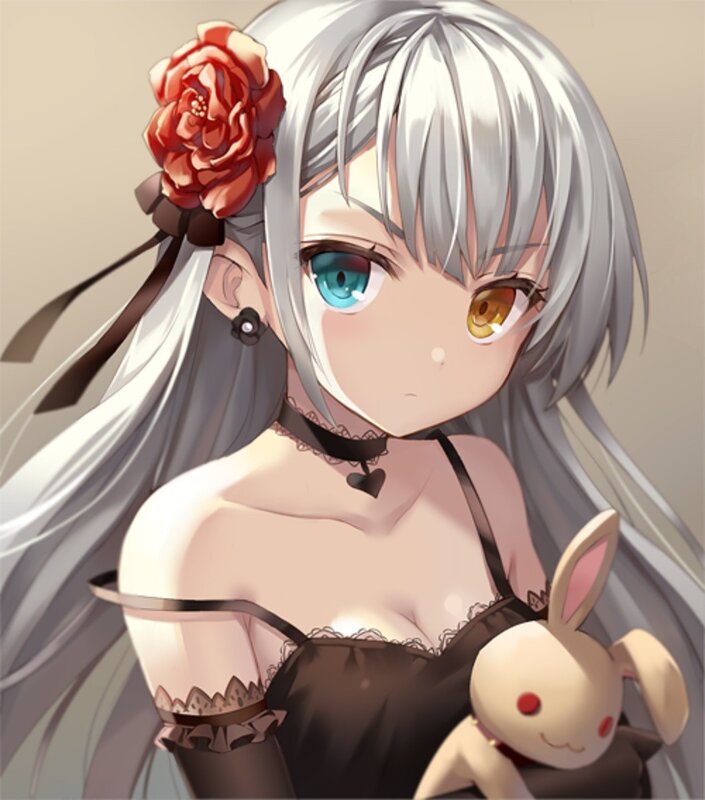 Anime girl with heterochromia