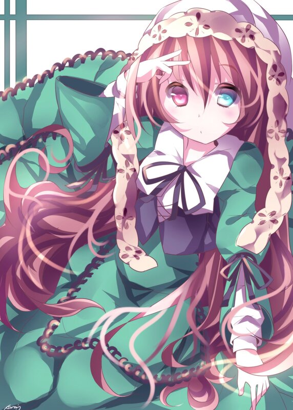 anime girl with heterochromia