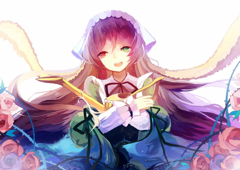 anime girl with heterochromia