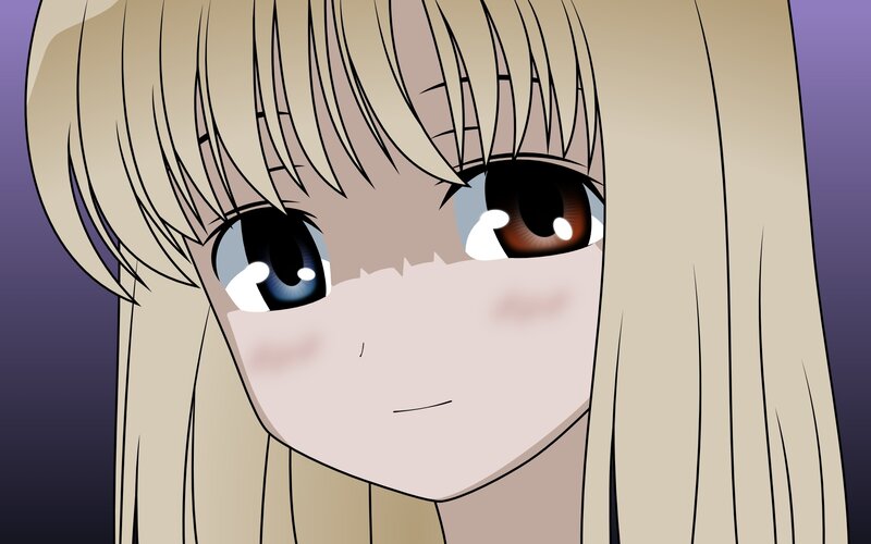 anime girl with heterochromia