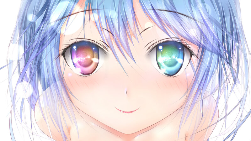 Anime Girl with Heterochromia — Blue